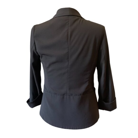ICONE Black adjusted blazer jacket shawl lapel side pockets - medium - Picture 4 of 9
